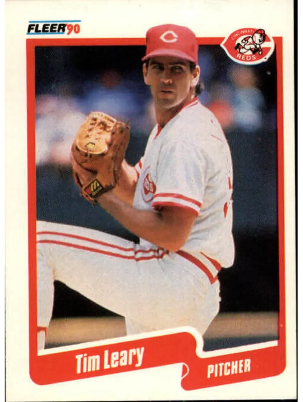 1990 Tim Leary Fleer Baseball Card #424